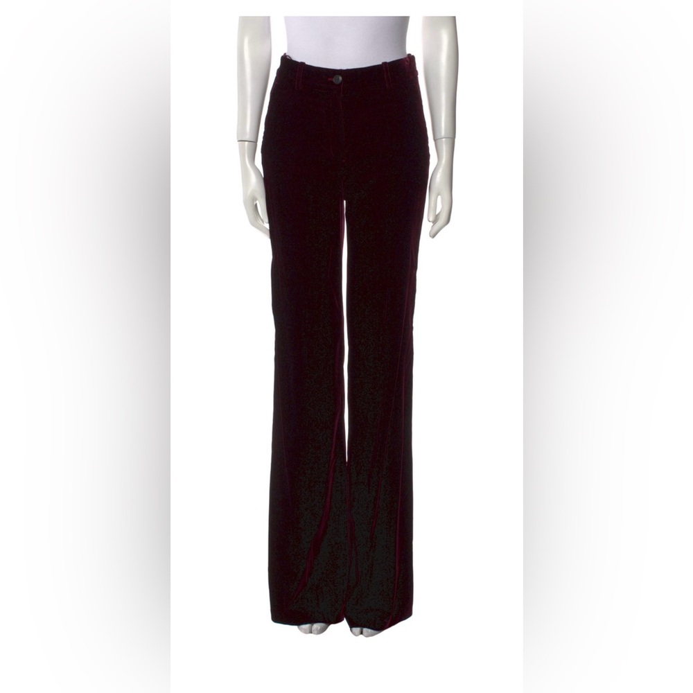 Roberto Cavalli burgundy wide leg Velvet Women's Pants